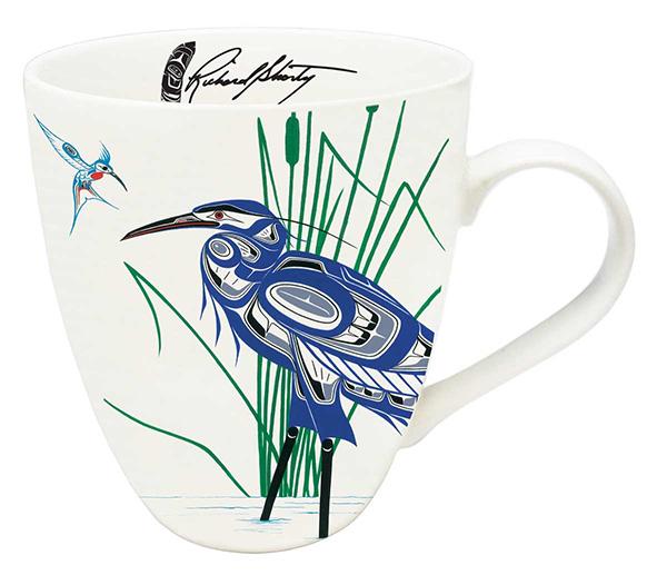 Mug - Fine China - Hummingbird and Blue Heron