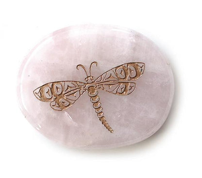 Spirit Stone - Rose Quartz - Dragonfly