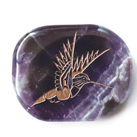 Spirit Stone - Amethyst - Hummingbird