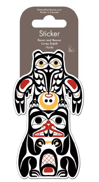 Sticker - Vinyl - Raven and Beaver