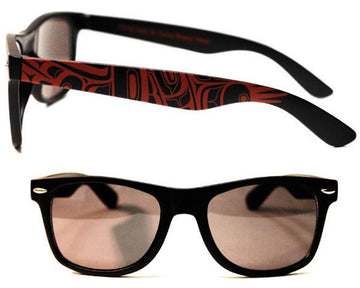 Sunglasses - Classic - Black with Red
