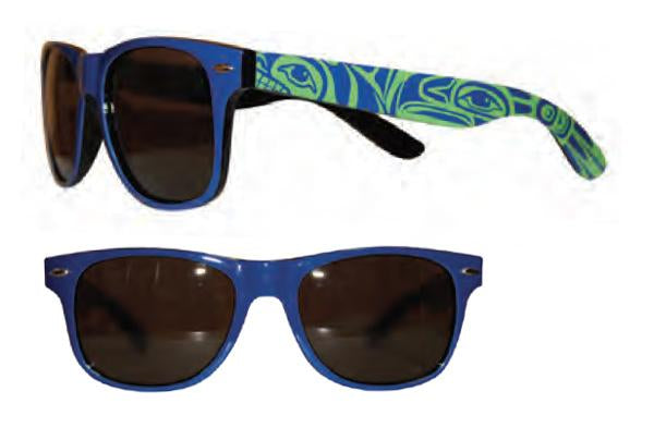 Sunglasses - Glossy - Blue and Green