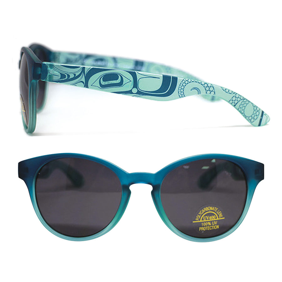 Sunglasses - Round - Blue - Octopus