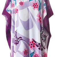 Sheer Wrap - Purple Hummingbirds