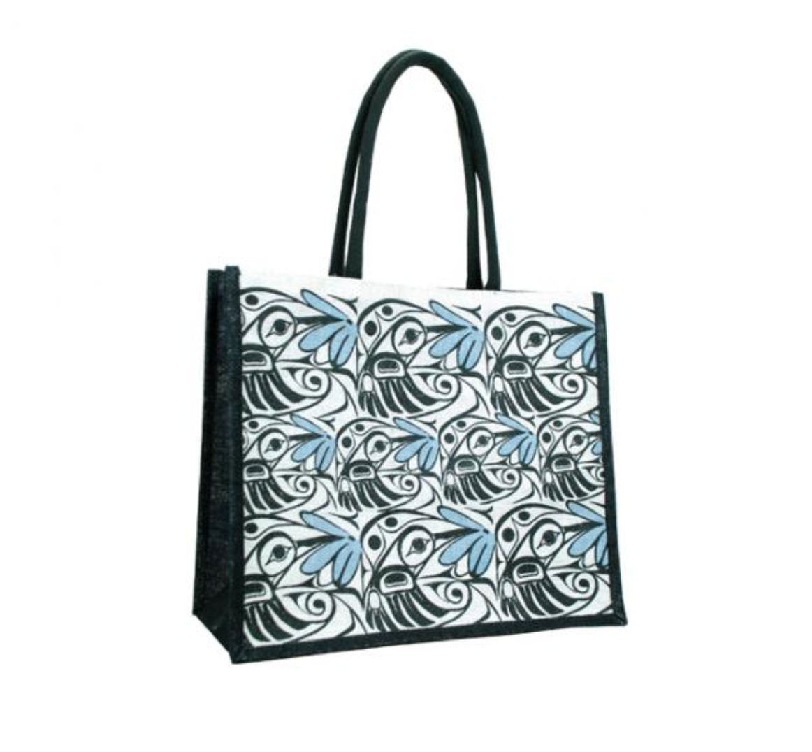 Tote Bag - Jute - Hummingbird All Over