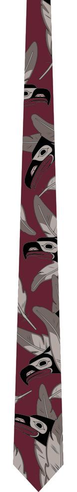 Tie - Raven & Eagle Feathers