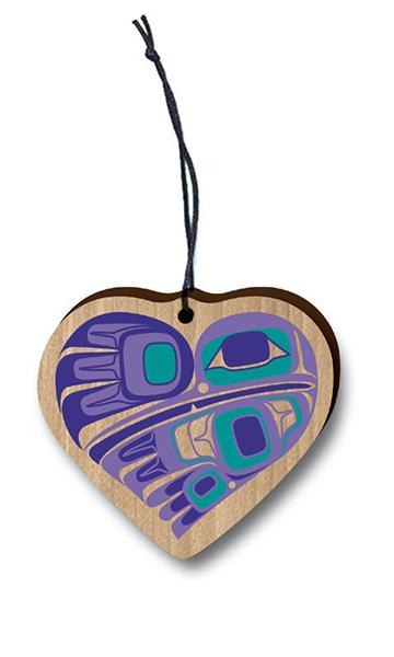 Ornament - Wood - Hummingbird Heart