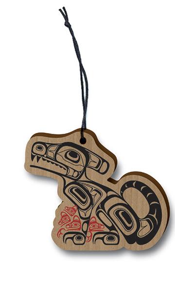 Ornament - Wood - Wolf Family