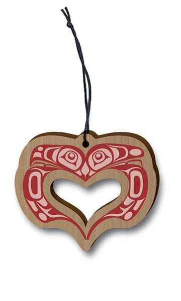 Ornament - Wood - Love Birds