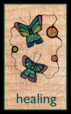 Magnet - Wood - Butterflies - Healing
