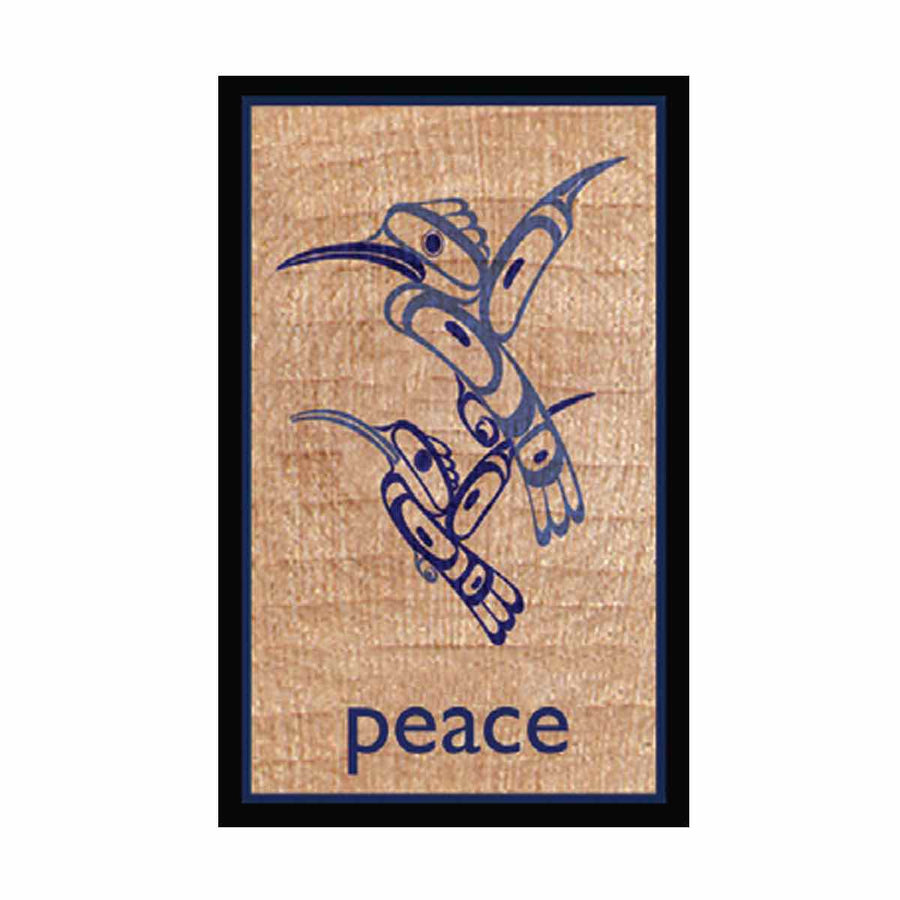 Magnet - Wood - Hummingbird - Peace