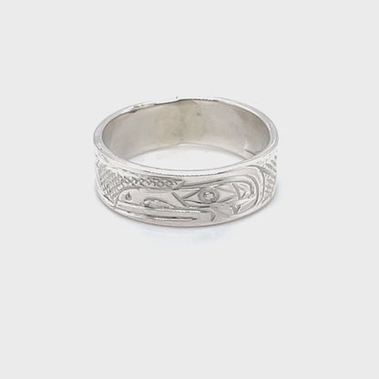 Ring - Sterling Silver - 1/4" -  Raven