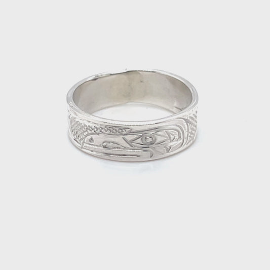 Ring - Sterling Silver - 1/4" -  Raven