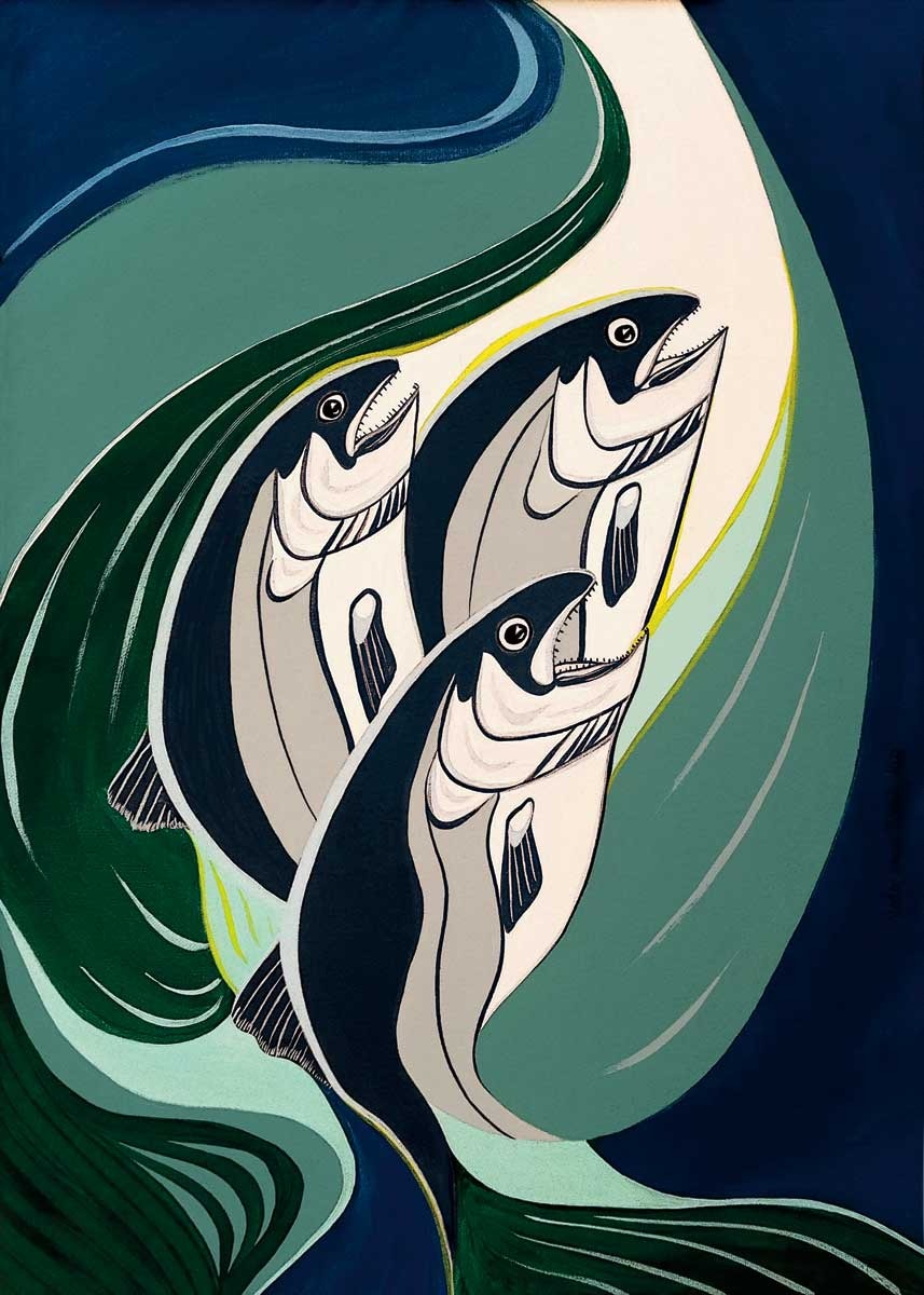 Card - Beaver - Coho in a Tidal Rip - 6x9