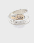 Ring - Gold & Silver - Wrap - 1/4" - Hummingbird - Size 9