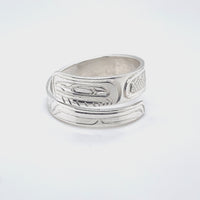 Ring - Silver - Wrap - 1/4" - Orca - Size 7