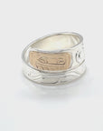Ring - Gold & Silver - Wrap - 1/4" - Orca - Size 7
