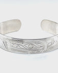 Bracelet - Sterling Silver - 1/2" - Wolf