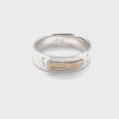 Ring - Gold & Silver - 1/4" - Raven - 8.25