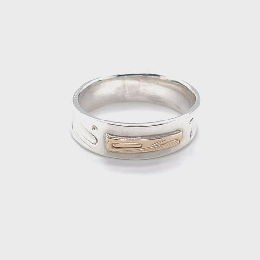Ring - Gold & Silver - 1/4" - Raven - 8.25