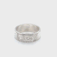Ring - Sterling Silver - 1/4" - Bear - Size 6