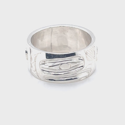 Ring - Sterling Silver - 3/8" - Eagle - Size 6.25