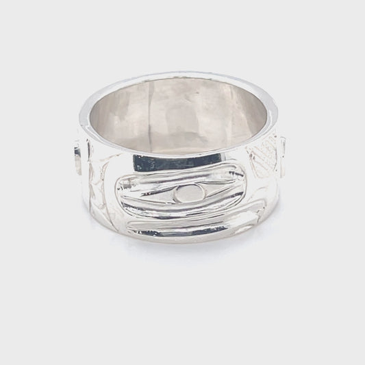 Ring - Sterling Silver - 3/8" - Eagle - Size 6.25