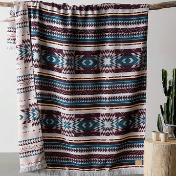Blanket - Wool Blend - Eco-friendly - Currant - Reversible