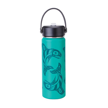 Insulated Bottle - Wide - 21oz - Raven Fin Killer Whale
