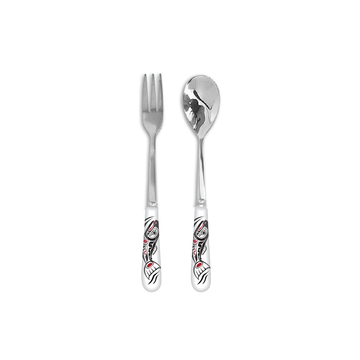 Fork & Spoon Set - Salmon