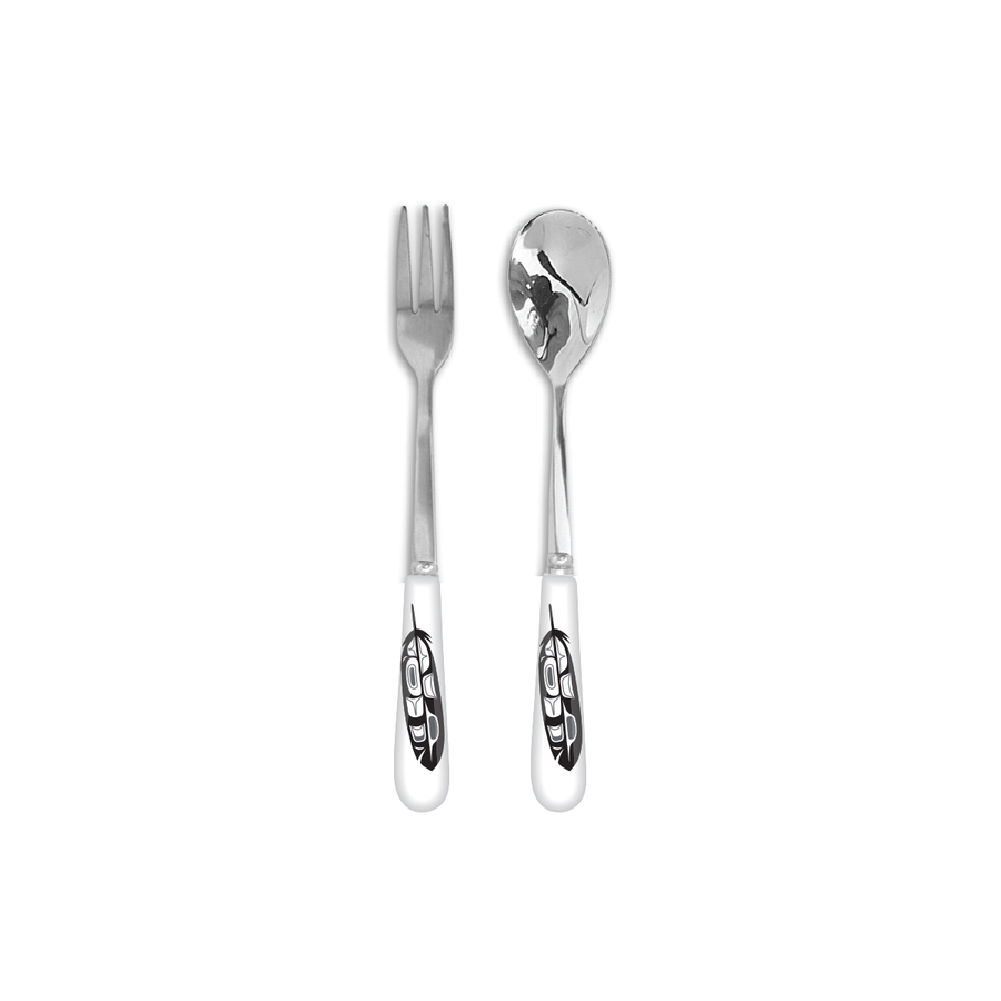 Fork & Spoon Set - Eagle Feather