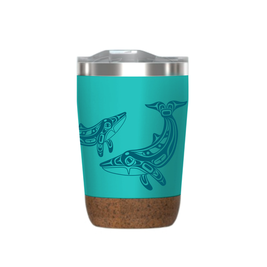 Travel Mug - Cork Base - 12oz - Humpback Whale