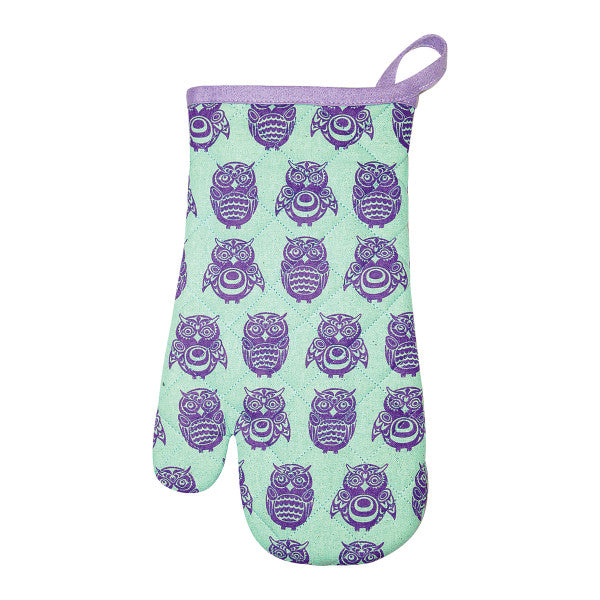 Oven Mitt - Cotton - Owls