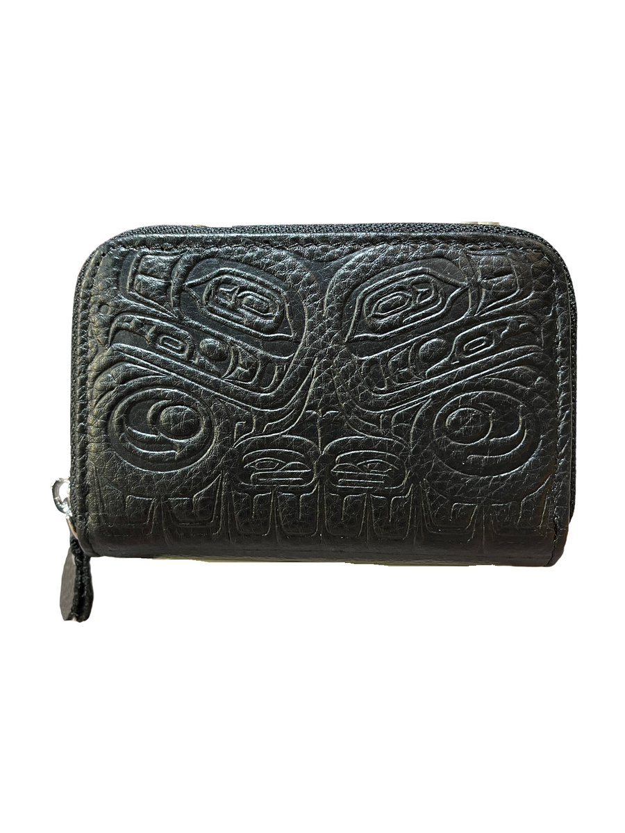 Cardholder - Leather - Black - Eagle with Fish Claw