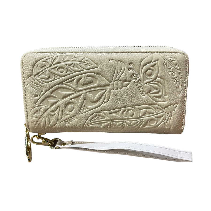 Wallet - Leather - Cream - Feather