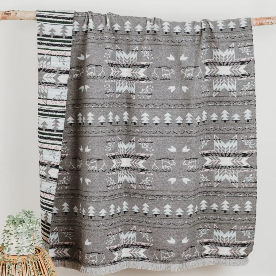 Blanket - Wool Blend - Eco-friendly - Mkwa - Reversible