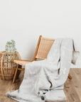 Blanket - Wool Blend - Eco-friendly - Birch Bark - Reversible
