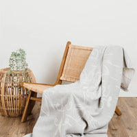 Blanket - Wool Blend - Eco-friendly - Birch Bark - Reversible