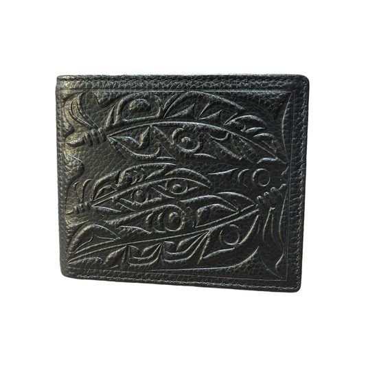 Wallet - Bifold - Leather - Feathers