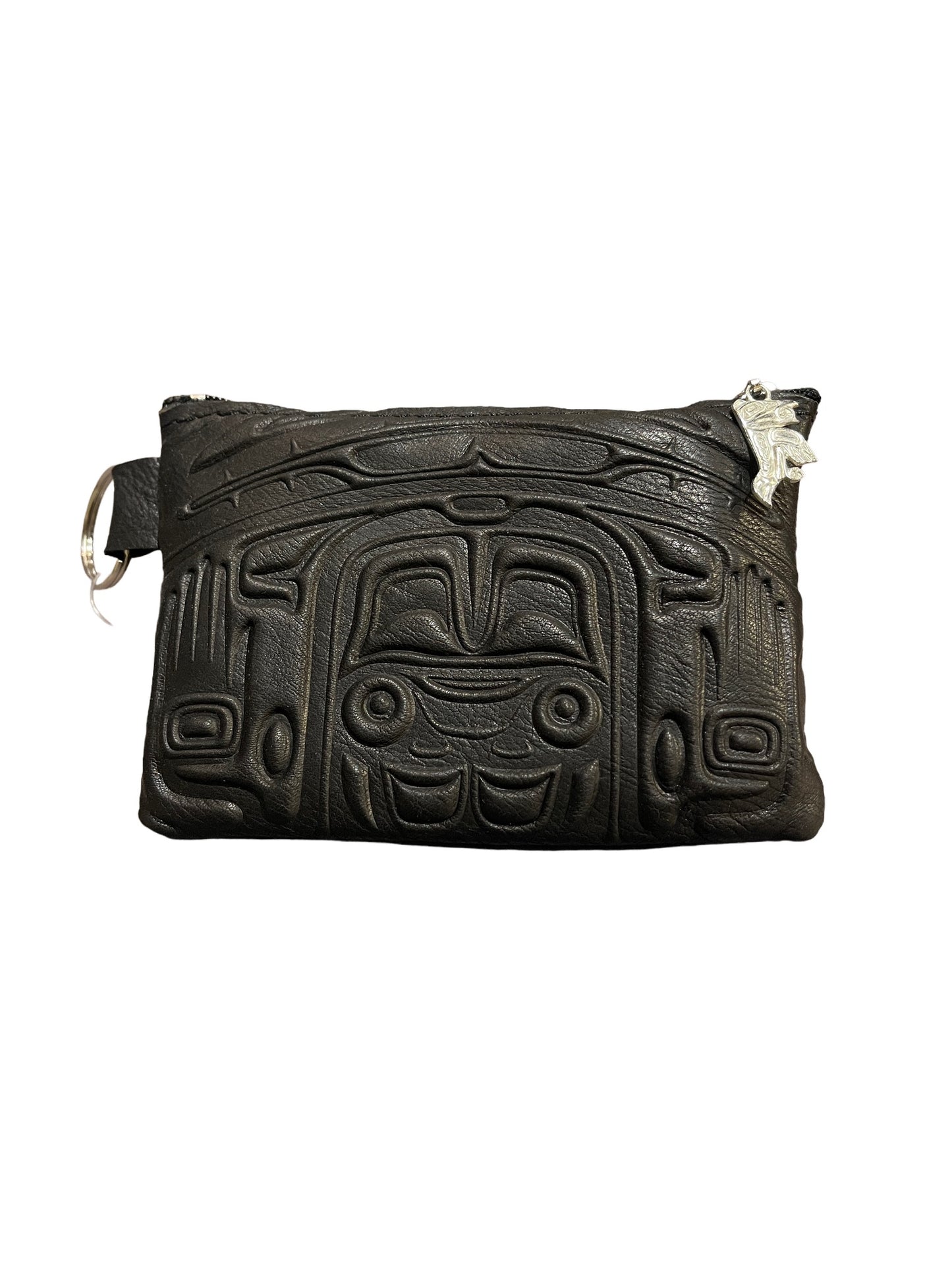 Coin Purse - Deerskin - Bear - Black