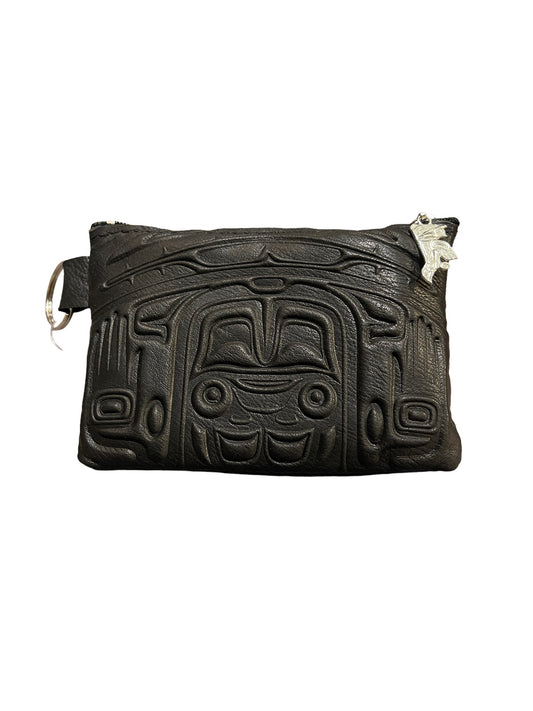 Coin Purse - Deerskin - Bear - Black