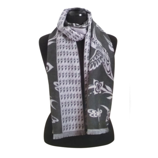 Scarf - Brushed Silk - Hummingbirds