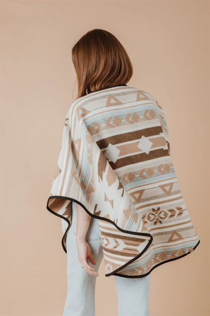 Shawl - Wool Blend - Eco-friendly - Sand - Reversible