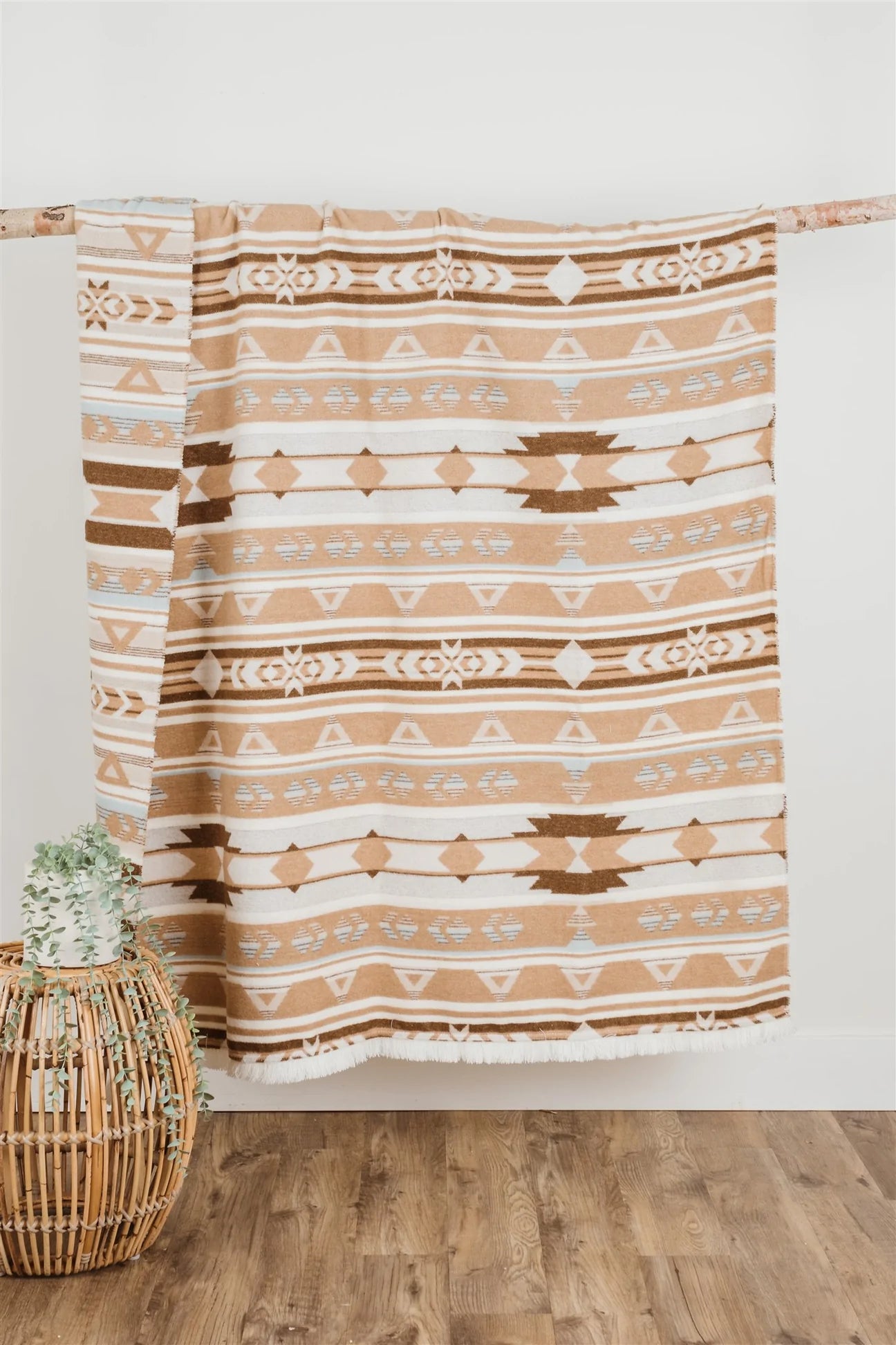 Blanket - Wool Blend - Eco-friendly - Sand - Reversible