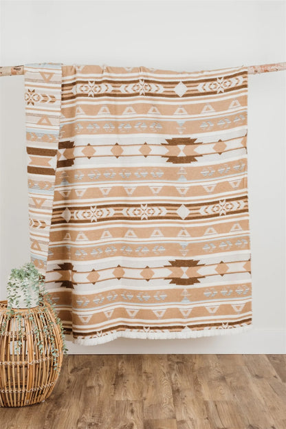 Blanket - Wool Blend - Eco-friendly - Sand - Reversible