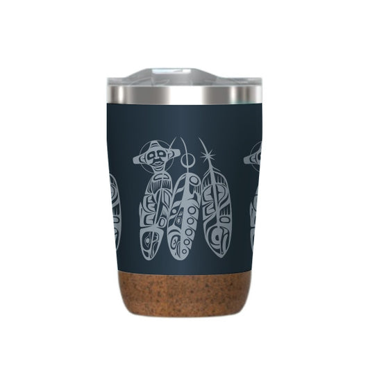 Travel Mug - Cork Base - 12oz - Salmon Life Cycle