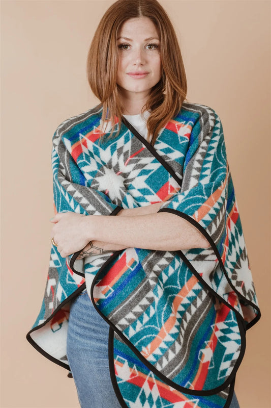 Shawl - Wool Blend - Eco-friendly - Nibi - Reversible