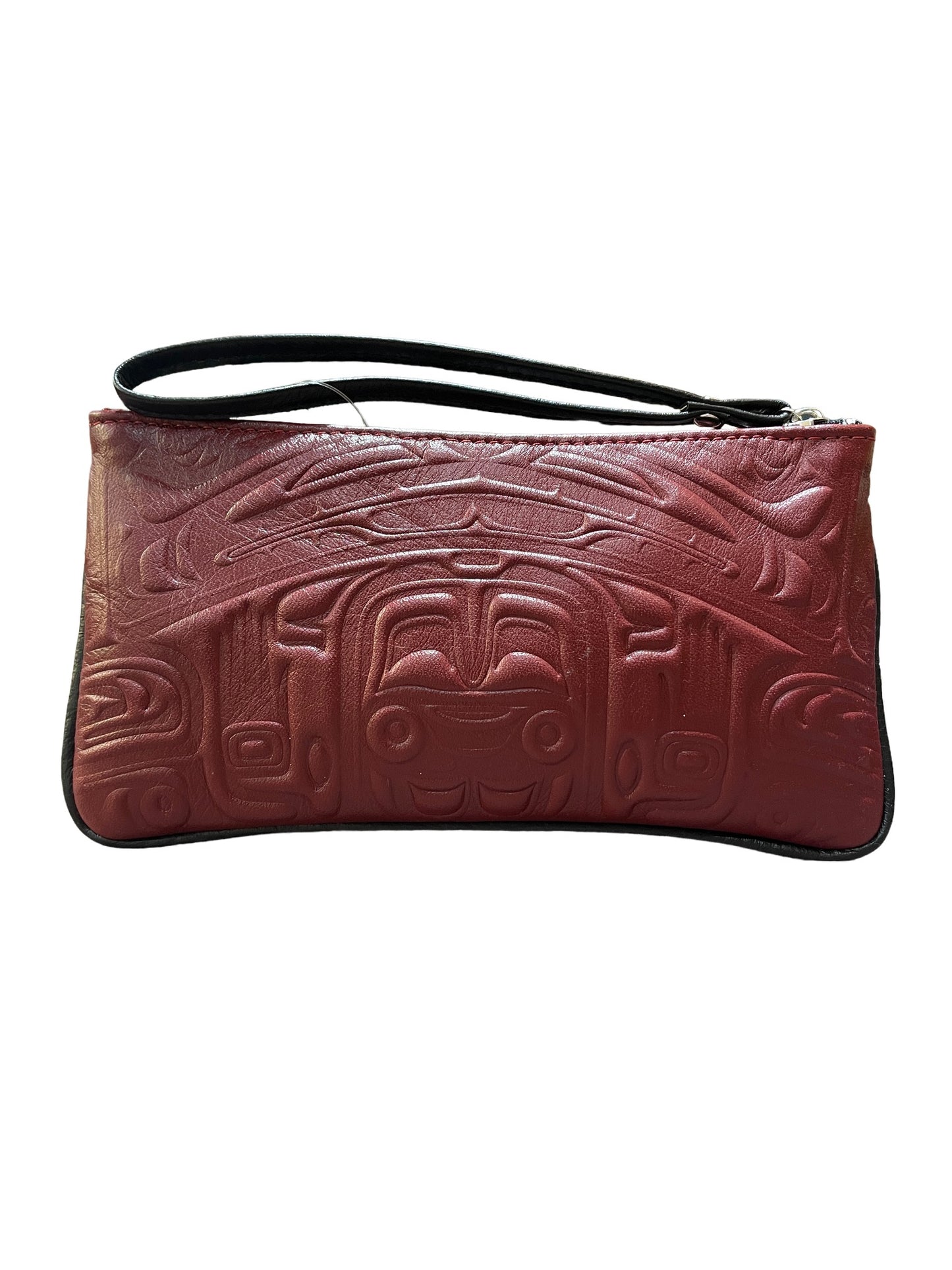 Wristlet - *Cowhide - Bear - Maroon