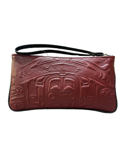 Wristlet - *Cowhide - Bear - Maroon