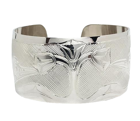 Bracelet - Sterling Silver - 1 1/4" - Hummingbirds